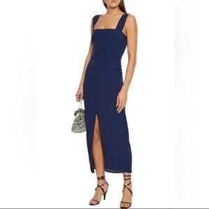 Reformation Graciella Navy Sleeveless Maxi Dress